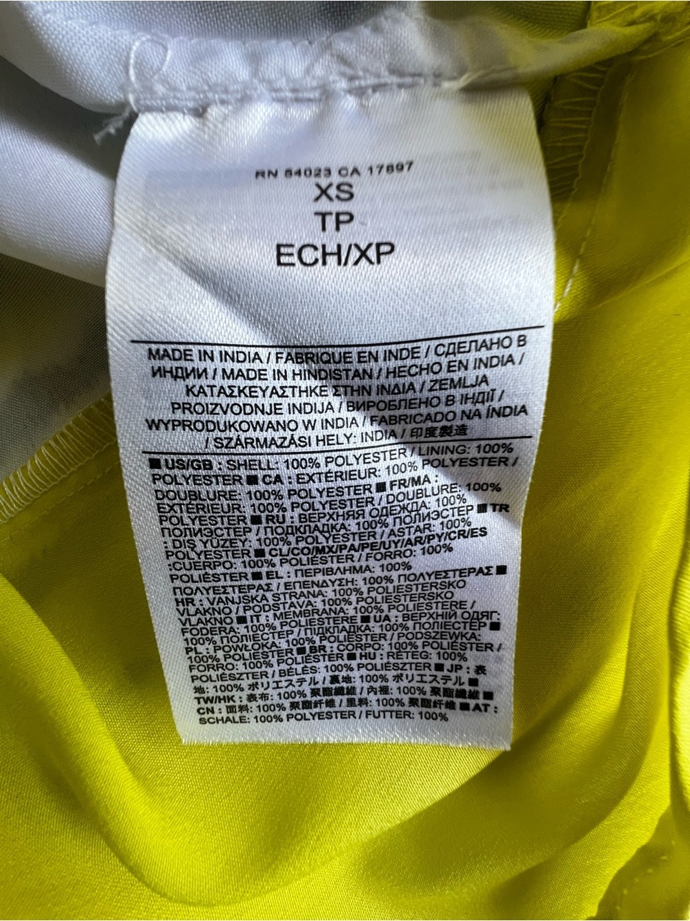 BANANA REPUBLIC BLACK, YELLOW, AND WHITE STRIPED POLYESTER TANK SIZE XS
NWOT - Picture 5 of 6